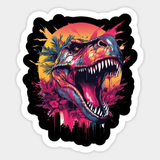 Trex Dinosaur Head Roaring Sticker